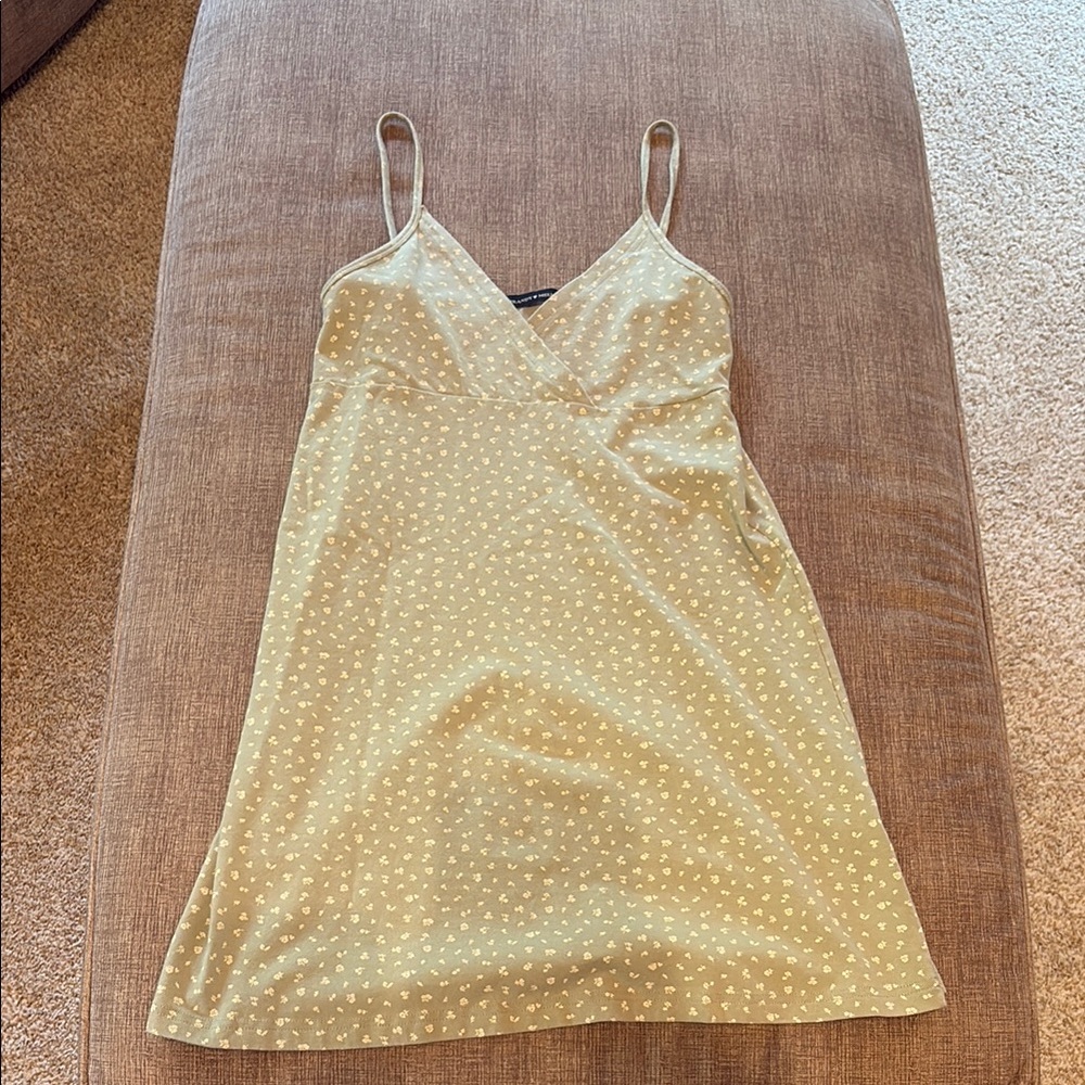 Brandy Melville Green Floral Dress